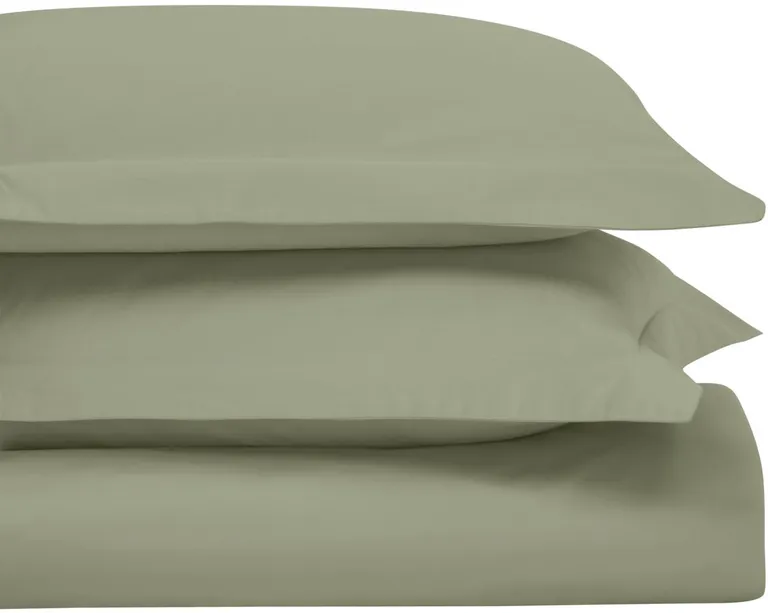 Sage King Cotton Blend Washable Duvet Cover Set Photo 2