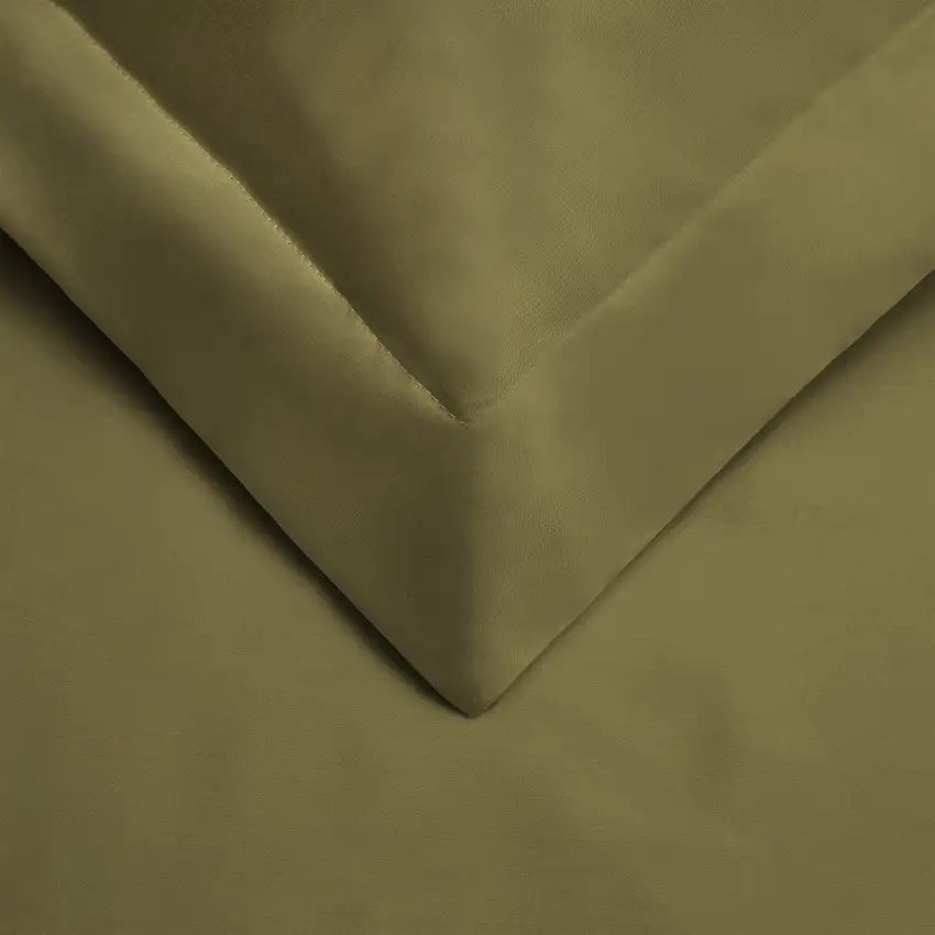 Sage Queen Cotton Blend 300 Thread Count Washable Duvet Cover Set Photo 3