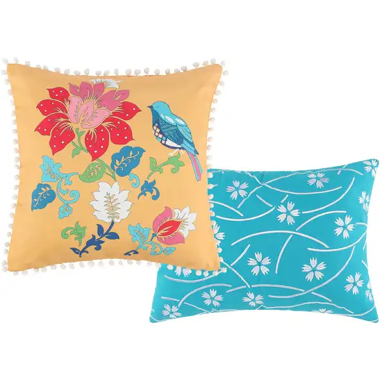 Sama 5 Piece Reversible King Quilt Set, Floral Print Patterns Photo 3