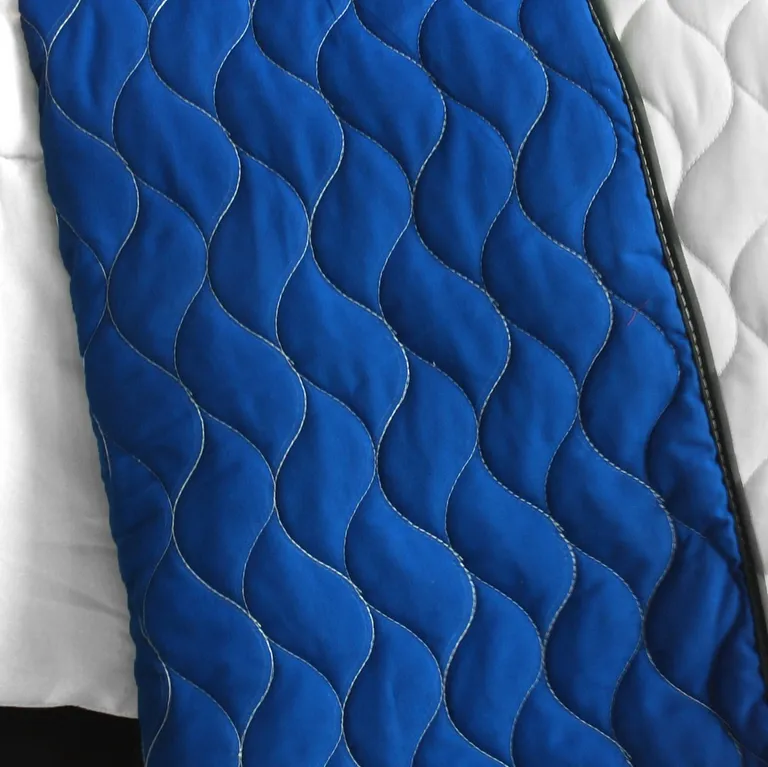 Sea Airs - Vermicelli-Quilted Patchwork Striped Quilt Set Full/Queen Photo 2