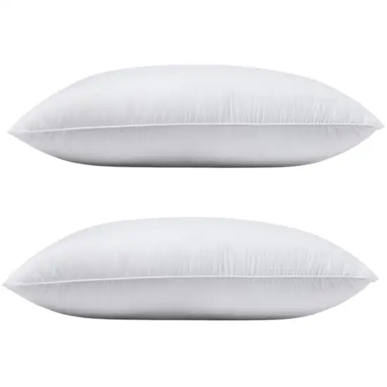 Set of Two Down Alternative Firm King Size Bed Pillows Photo 3