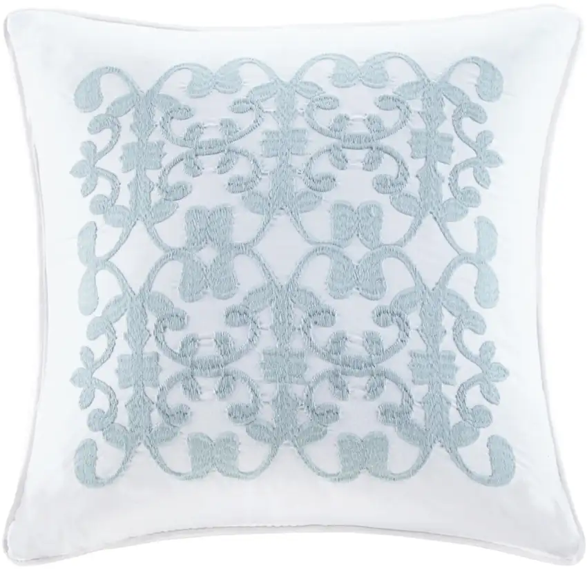 Set of Five White  Ring Stitch Polyester Sham And Comforter Photo 3