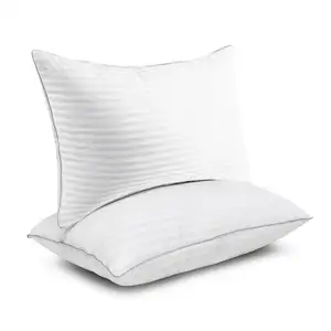 Photo of Set of 2 Machine Washable Down Alternative Bed Pillow with Cotton Cover