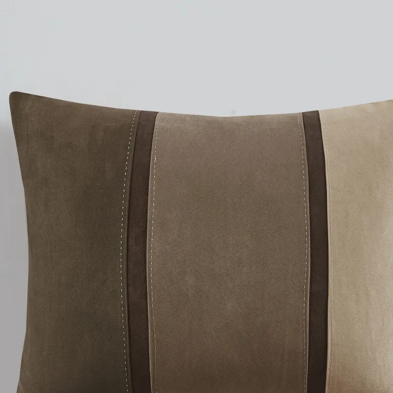 Set of Seven Brown  Ring Stitch Polyester Sham And Comforter Photo 5