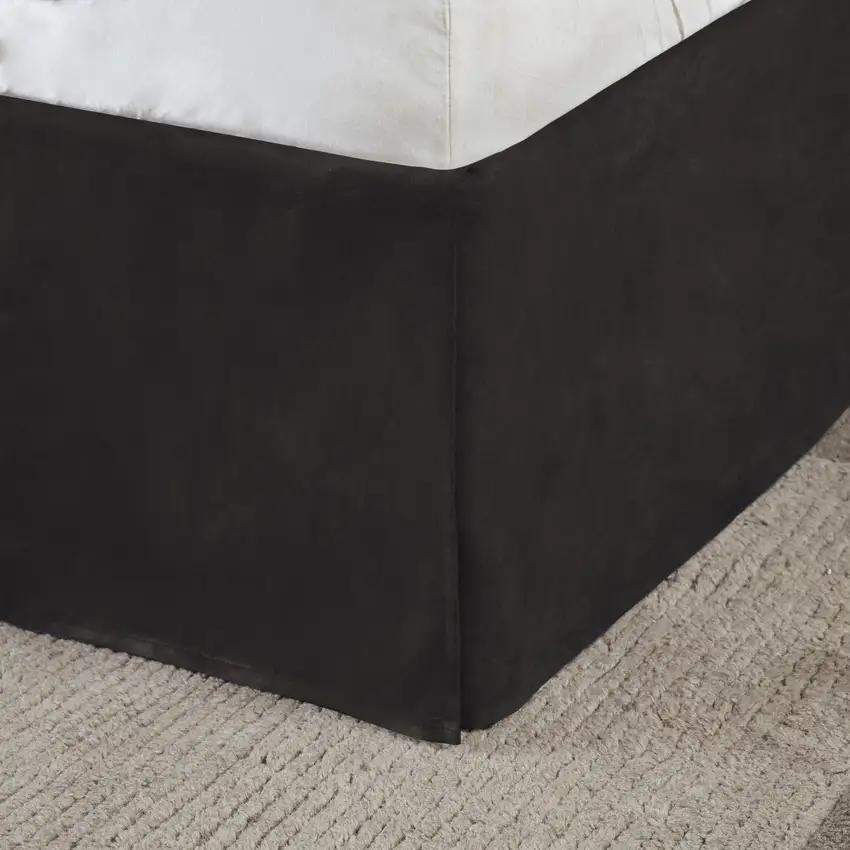 Set of Seven Gray King Ring Stitch Polyester Sham And Comforter Photo 8