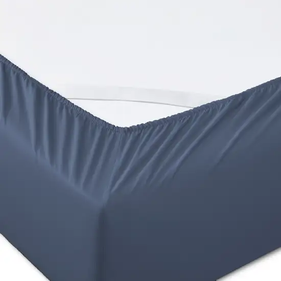 Set of Six Blue Tencel Lyocell Satin Photo 1