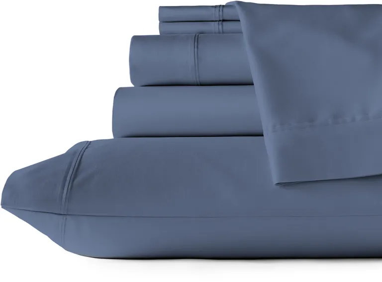 Set of Six Blue Tencel Lyocell Satin Photo 4