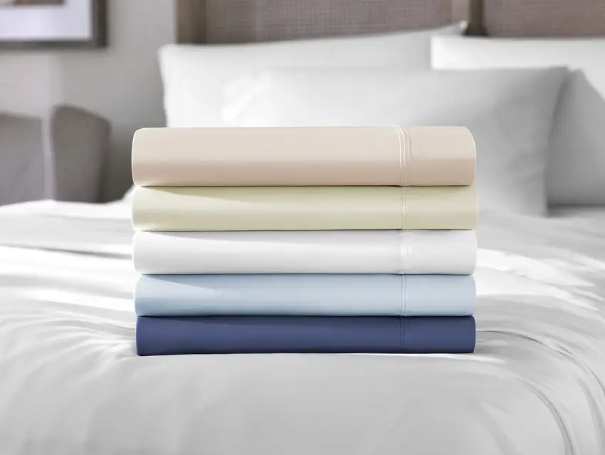 Six Piece Blush Tencel Lyocell King Sheet Set Photo 7