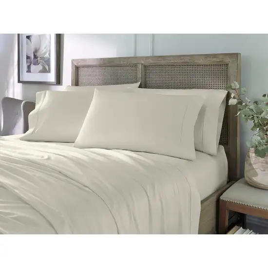 Set of Six Ivory Tencel Lyocell Satin Photo 7