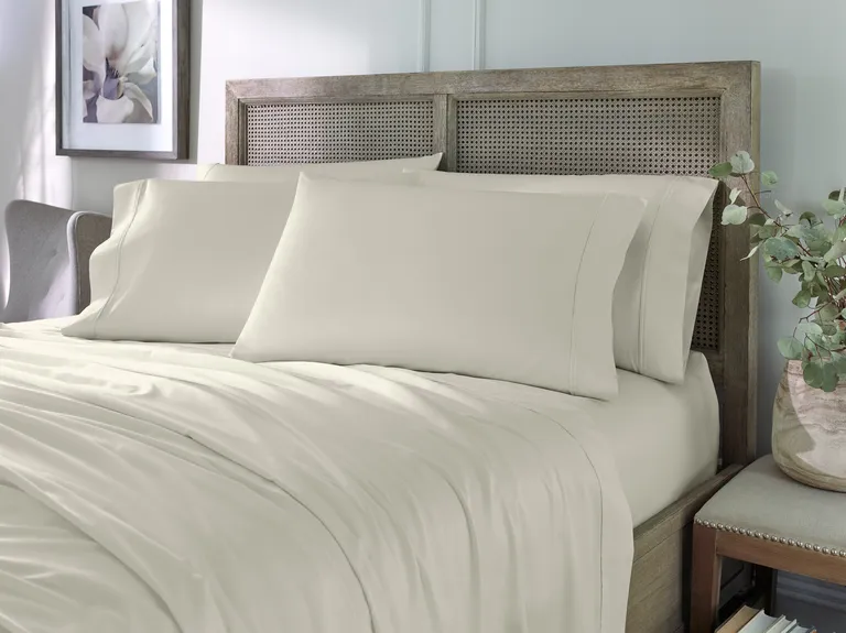 Set of Six Ivory Tencel Lyocell Satin Photo 4