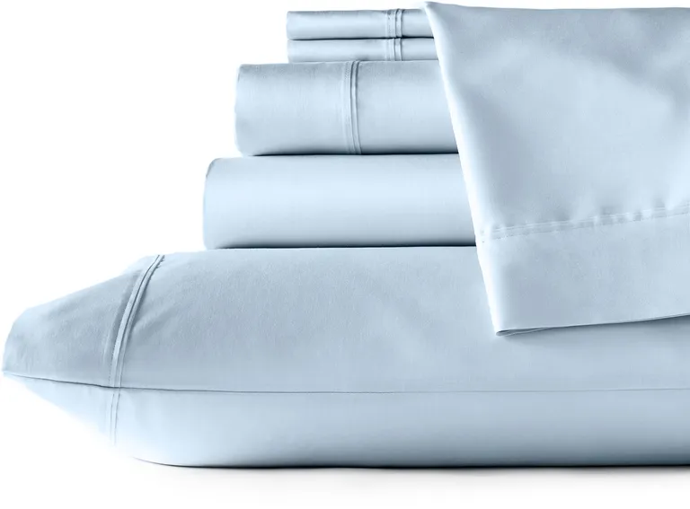 Set of Six Powder Blue Tencel Lyocell Satin Photo 4