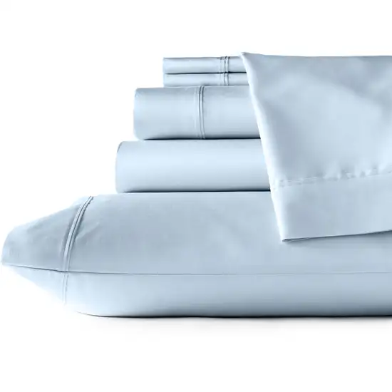 Set of Six Powder Blue Tencel Lyocell Satin Photo 2