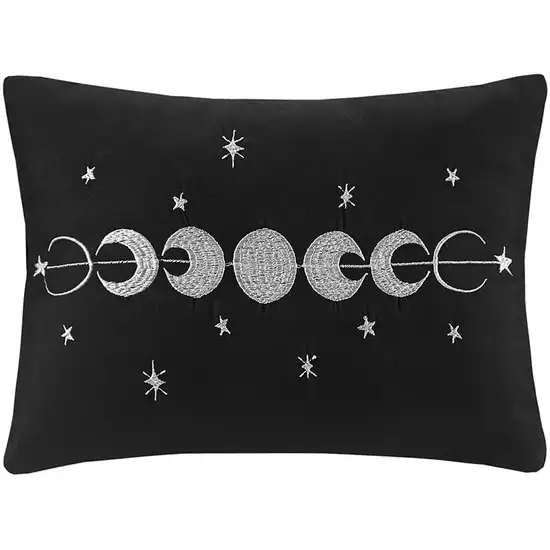 Set of Three Black  Ring Stitch Polyester Sham And Comforter Photo 3