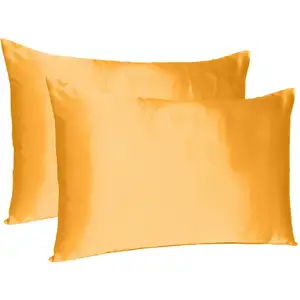 Photo of Set of Two Apricot Silk Satin