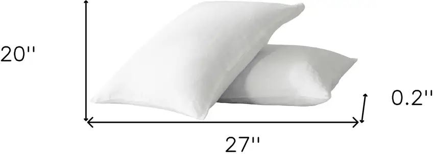 Set of Two Ivory Linen Pillowcases Photo 6