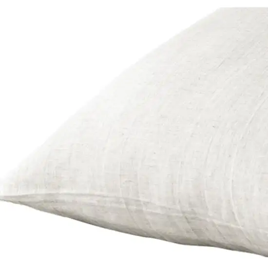 Set of Two Light Gray Linen King Pillowcases Photo 4