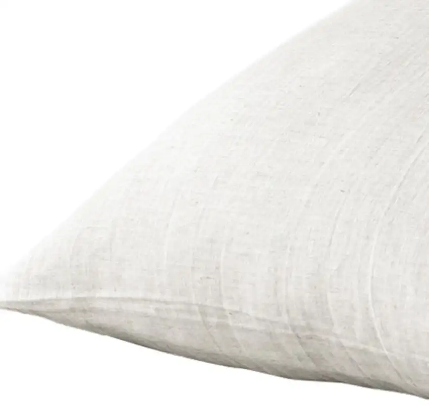 Set of Two Light Gray Linen King Pillowcases Photo 4