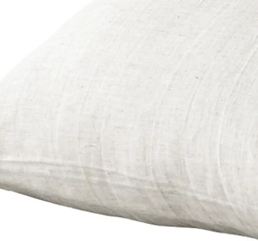 Set of Two Light Gray Linen King Pillowcases Photo 3