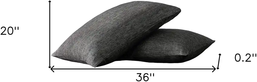 Set of Two Onyx Linen Pillowcases Photo 7