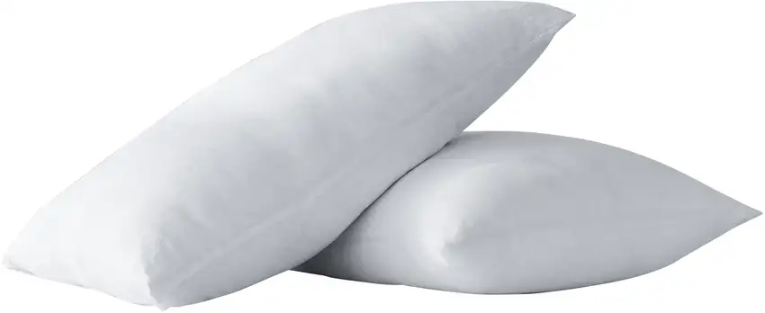 Set of Two White Linen Standard Pillowcases Photo 1