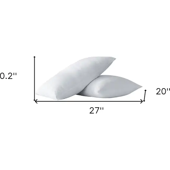 Set of Two White Linen Standard Pillowcases Photo 4