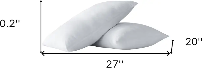 Set of Two White Linen Standard Pillowcases Photo 4