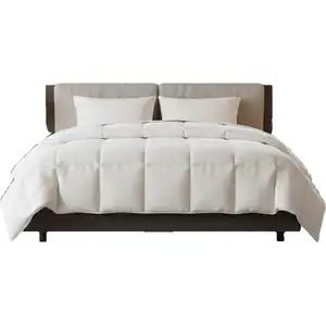 Photo of Set of Two White Ring Stitch Polyester Sham And Comforter