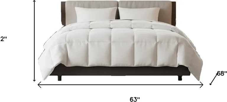 Set of Two White Ring Stitch Polyester Sham And Comforter Photo 5