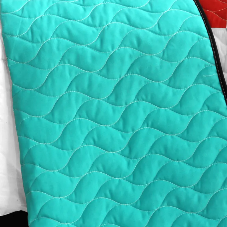 Shadow In the Water - 3PC Vermicelli - Quilted Patchwork Quilt Set (Full/Queen Size) Photo 3