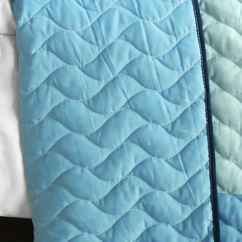 Shipshape -  Vermicelli-Quilted Patchwork Plaid Quilt Set Full/Queen Photo 3