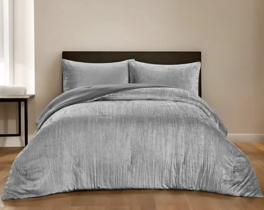 Silver Queen Polyester 180 Thread Count Washable Down Comforter Set Photo 1