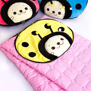 Photo of Sirotan - Ladybug Yellow - Blanket Pillow Cushion / Travel Pillow Blanket (39.4 by 59.1 inches)