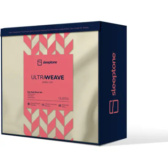 Six Piece Cream Microfiber Sheet Set Photo 1