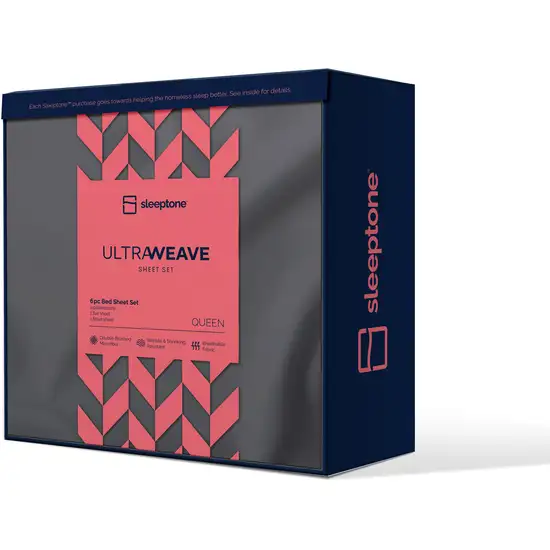 Six Piece Gray Microfiber Sheet Set Photo 1