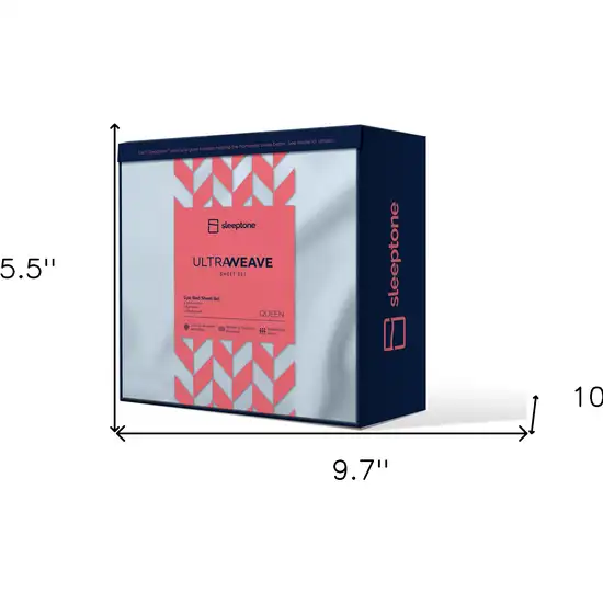 Six Piece Ice Blue Microfiber Sheet Set Photo 8