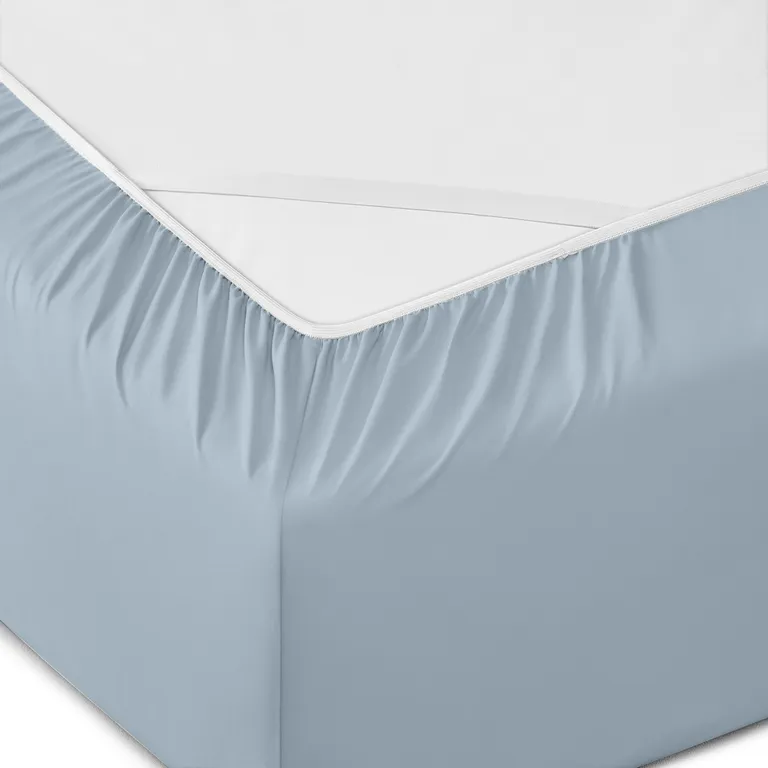 Six Piece Ice Blue Microfiber Sheet Set Photo 4