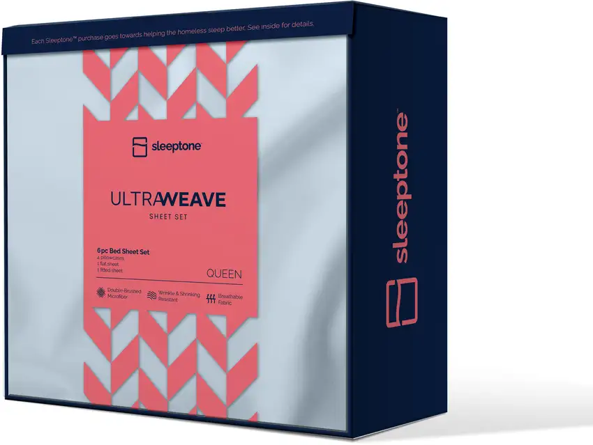 Six Piece Ice Blue Microfiber Sheet Set Photo 1