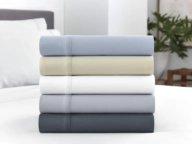 Six Piece Ice Blue Microfiber Sheet Set Photo 5