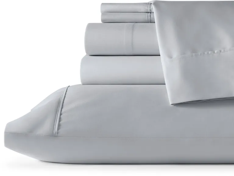 Six Piece Silver Microfiber Sheet Set Photo 2