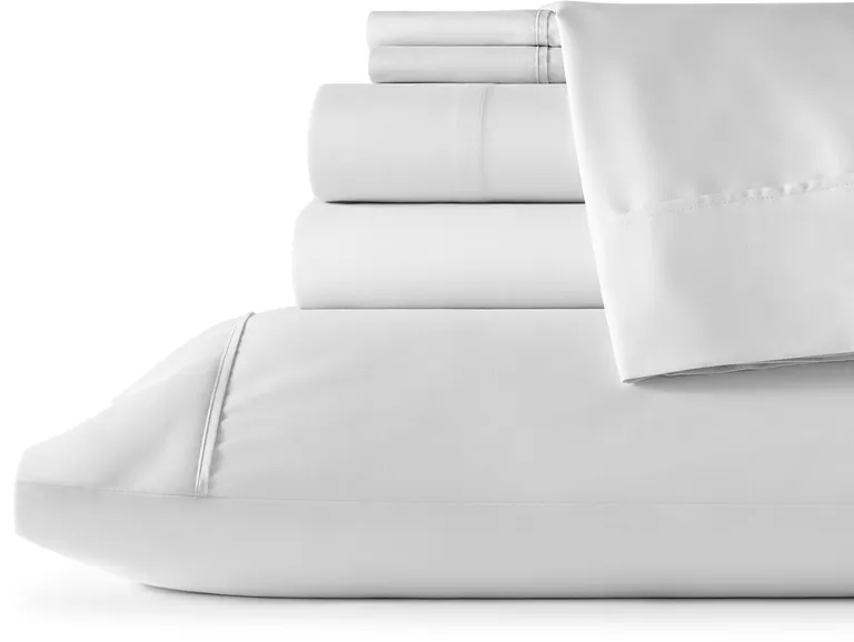Six Piece White Microfiber Sheet Set Photo 3
