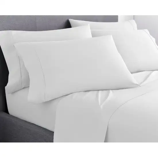 Six Piece White Microfiber Sheet Set Photo 4