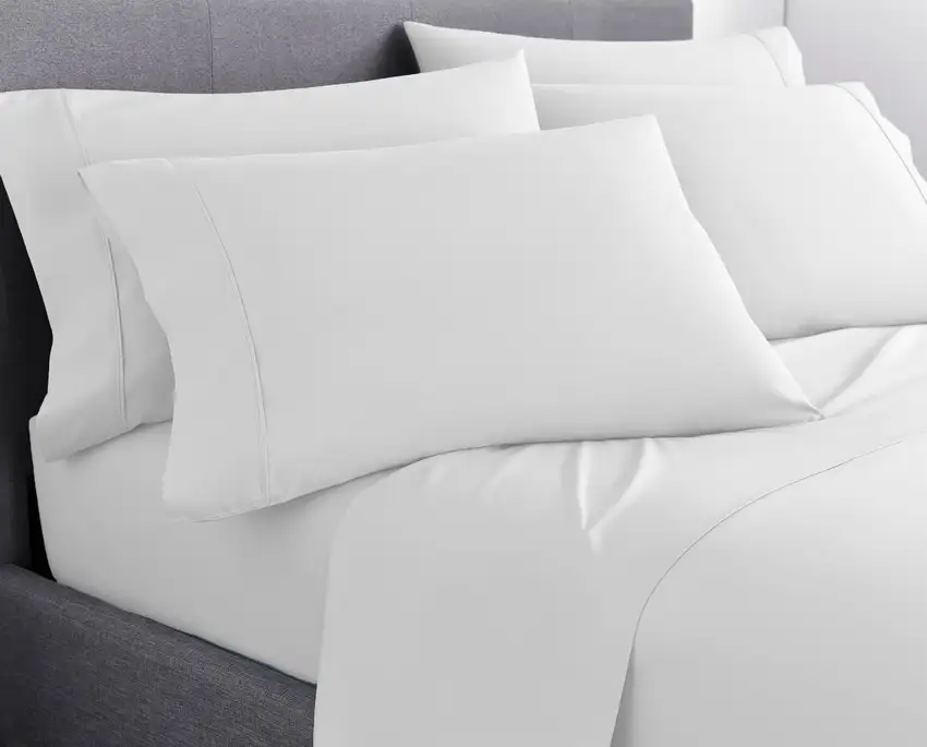 Six Piece White Microfiber Sheet Set Photo 2