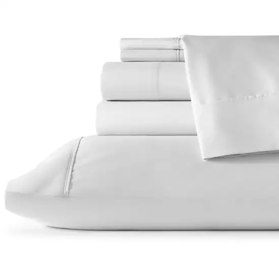Six Piece White Microfiber Sheet Set Photo 3