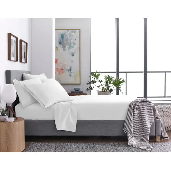 Six Piece White Queen Microfiber Sheet Set Photo 6