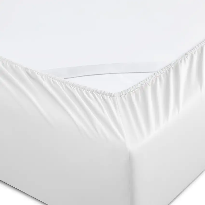 Six Piece White Tencel Lyocell King Sheet Set Photo 2