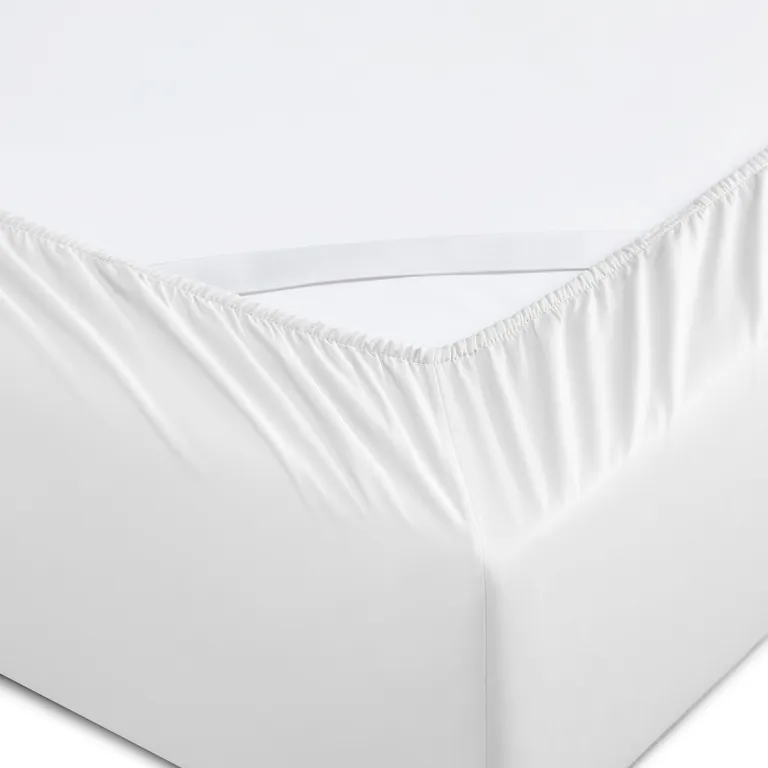 Six Piece White Tencel Lyocell Queen Sheet Set Photo 2