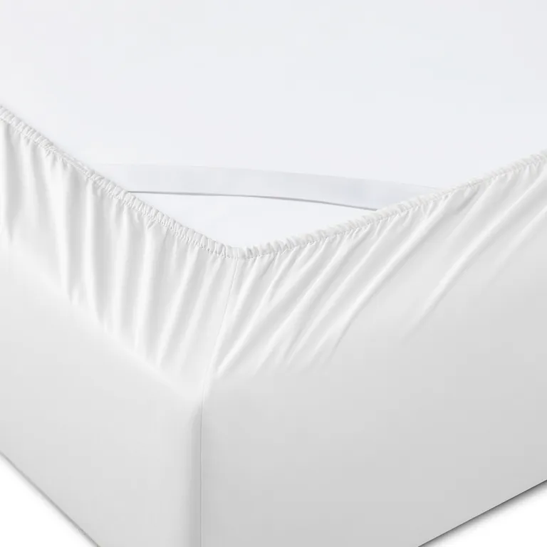 Six Piece White Tencel Lyocell Queen Sheet Set Photo 4
