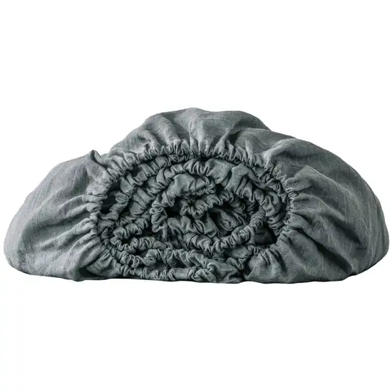Slate Gray Linen  Fitted sheet Photo 1