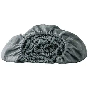 Photo of Slate Gray Linen  Fitted sheet