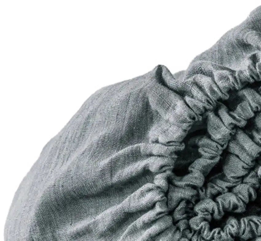 Slate Gray Linen Full Double Fitted sheet Photo 2